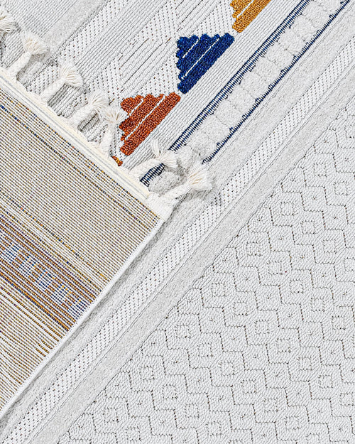 Henna Bej Geometrik Polyester Makine Halısı