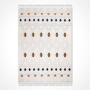 Honey Bej Geometrik Polyester Makine Halısı