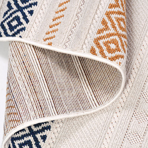 Nimbus Krem Çizgili Polyester Makine Alan Halısı