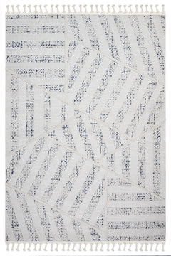 Ivore Bej Geometrik Polyester Makine Halısı