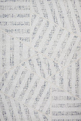 Cream Navy Modern Geometric Living Room Rug - Cotton