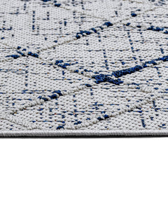 Lace Gri Geometrik Polyester Makine Halısı