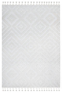 Lavander Krem Geometrik Polyester Makine Halısı