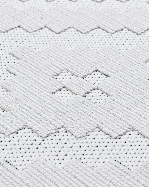 Lavander Krem Geometrik Polyester Makine Halısı