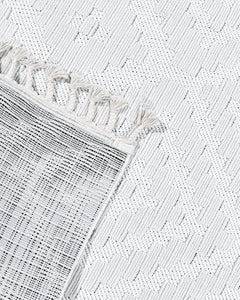 Lavander Krem Geometrik Polyester Makine Halısı