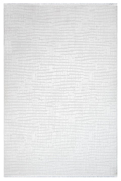 Ochre Krem Geometrik Polyester Makine Alan Halısı