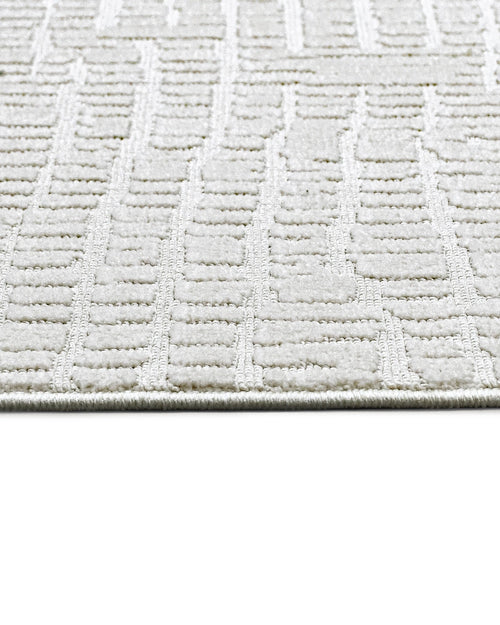 Ochre Krem Geometrik Polyester Makine Alan Halısı