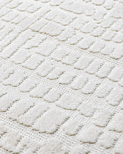 Ochre Krem Geometrik Polyester Makine Halısı