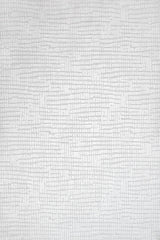 Light Gray White Modern Geometric Living Room Rug Lattice Pattern - Cotton