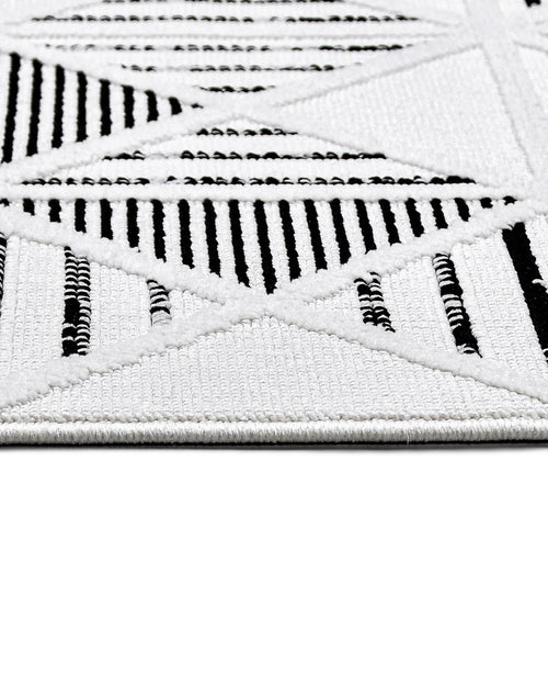 Onyx Krem Geometrik Polyester Makine Alan Halısı