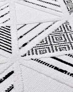 Onyx Krem Geometrik Polyester Makine Halısı