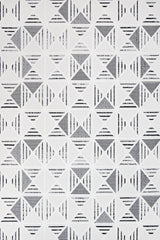 White Black Modern Geometric Living Room Rug Abstract Geometric - Cotton
