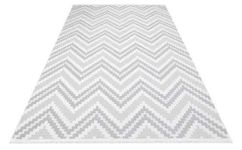 Paprika Gri Geometrik Polyester Makine Alan Halısı