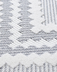 Paprika Gri Geometrik Polyester Makine Alan Halısı