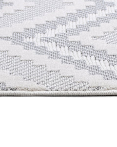 Paprika Gri Geometrik Polyester Makine Halısı