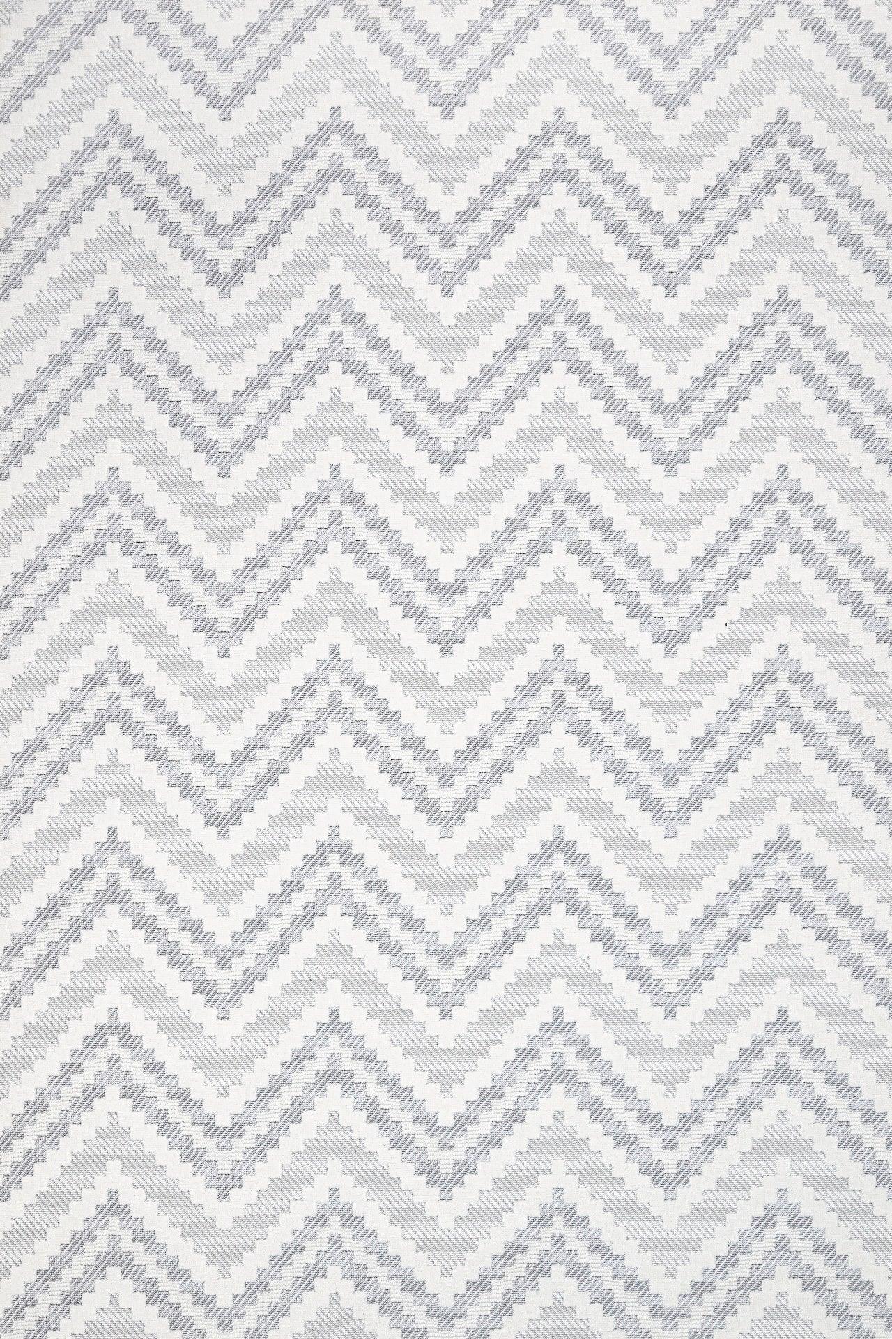 Beyaz Gri Geometrik Geometrik Desenli Halı - Yıkanabilir - Kaymaz Taban - Pati Dostu