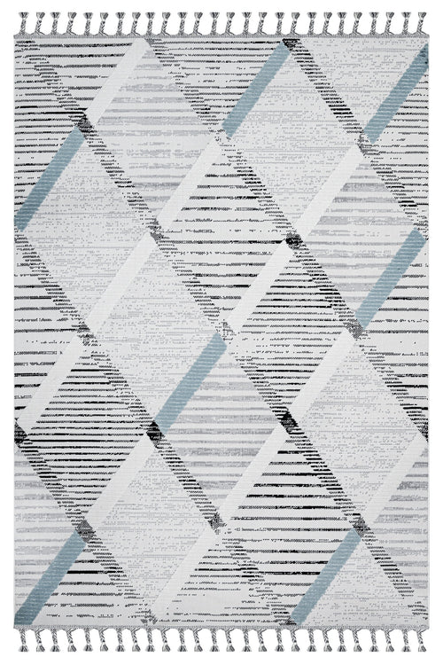 Maple Gri Geometrik Polyester Makine Halısı