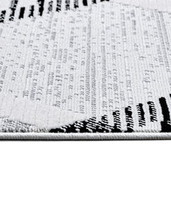 Maple Gri Geometrik Polyester Makine Halısı