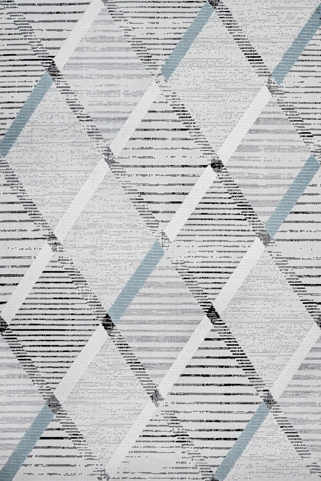 Antrasit Gri Baklava Geometrik Halı - Yıkanabilir - Kaymaz Taban - Pati Dostu