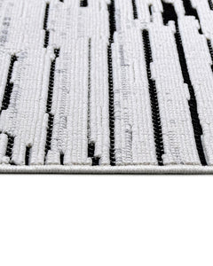 Parchment Gri Geometrik Polyester Makine Halısı