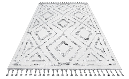 Mulberry Bej Geometrik Polyester Makine Halısı