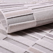 Gri Geometrik Polyester Makine Halısı