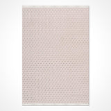 Light Beige Black Modern Geometric Living Room Rug - Polyester Machine Woven