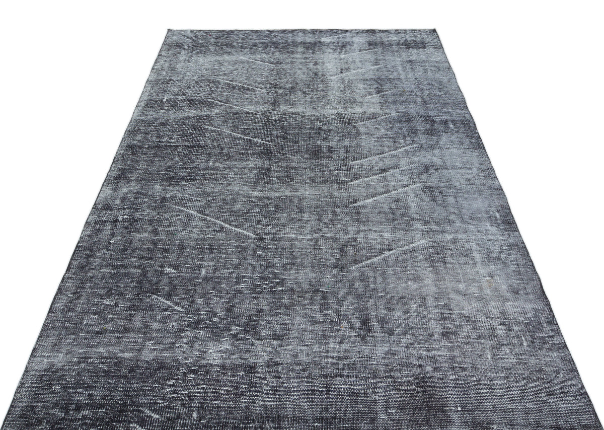 Tirena Gri ve Antrasit Soyut Desenli El Dokuma Halı 151x278 cm – detay görünümü