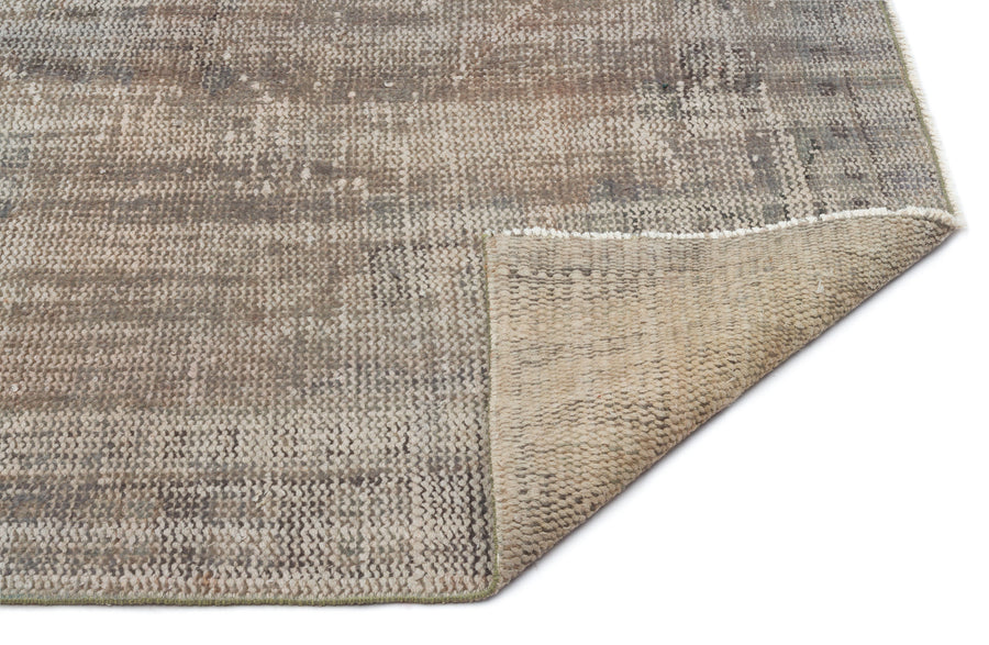Tirena Kahverengi ve Gri Soyut Desenli El Dokuma Halı 135x233 cm – detay görünümü