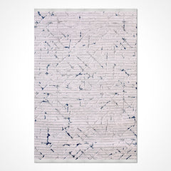 Krem Modern Akrilik Makine Halısı