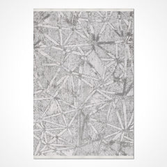 Gri Modern Akrilik Makine Halısı