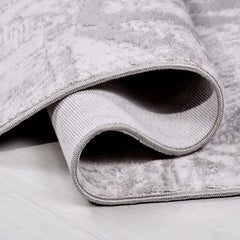 Gri Modern Akrilik Makine Halısı