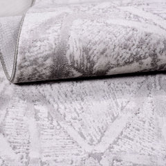 Gri Modern Akrilik Makine Halısı