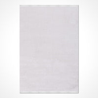 White and Grey Striped Washable Area Rug