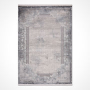 Gri Çerçeveli Viskon Makine Halısı