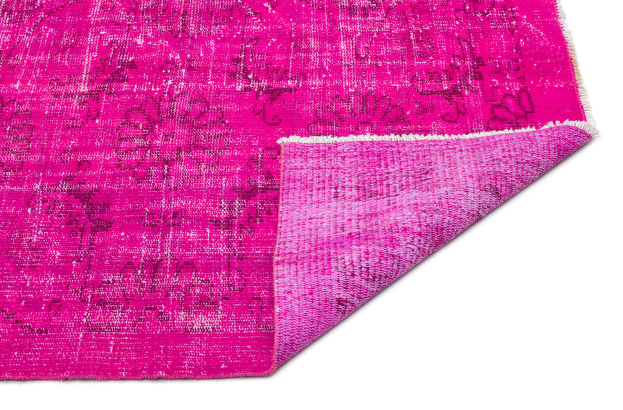 Tirena Pembe ve Gri Soyut Desenli El Dokuma Halı 170x260 cm – detay görünümü