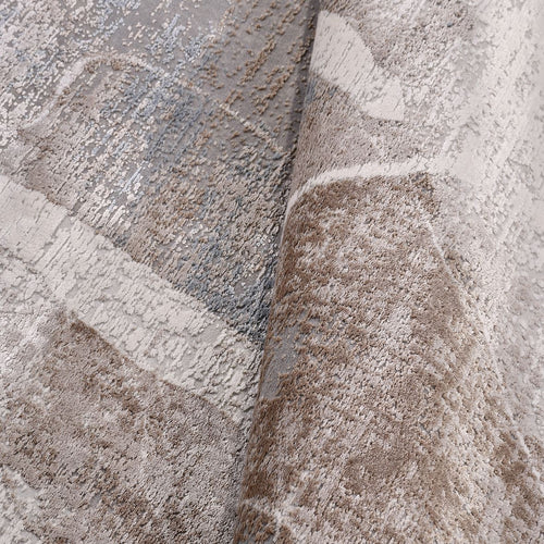 Bej Modern Viskon Makine Halısı