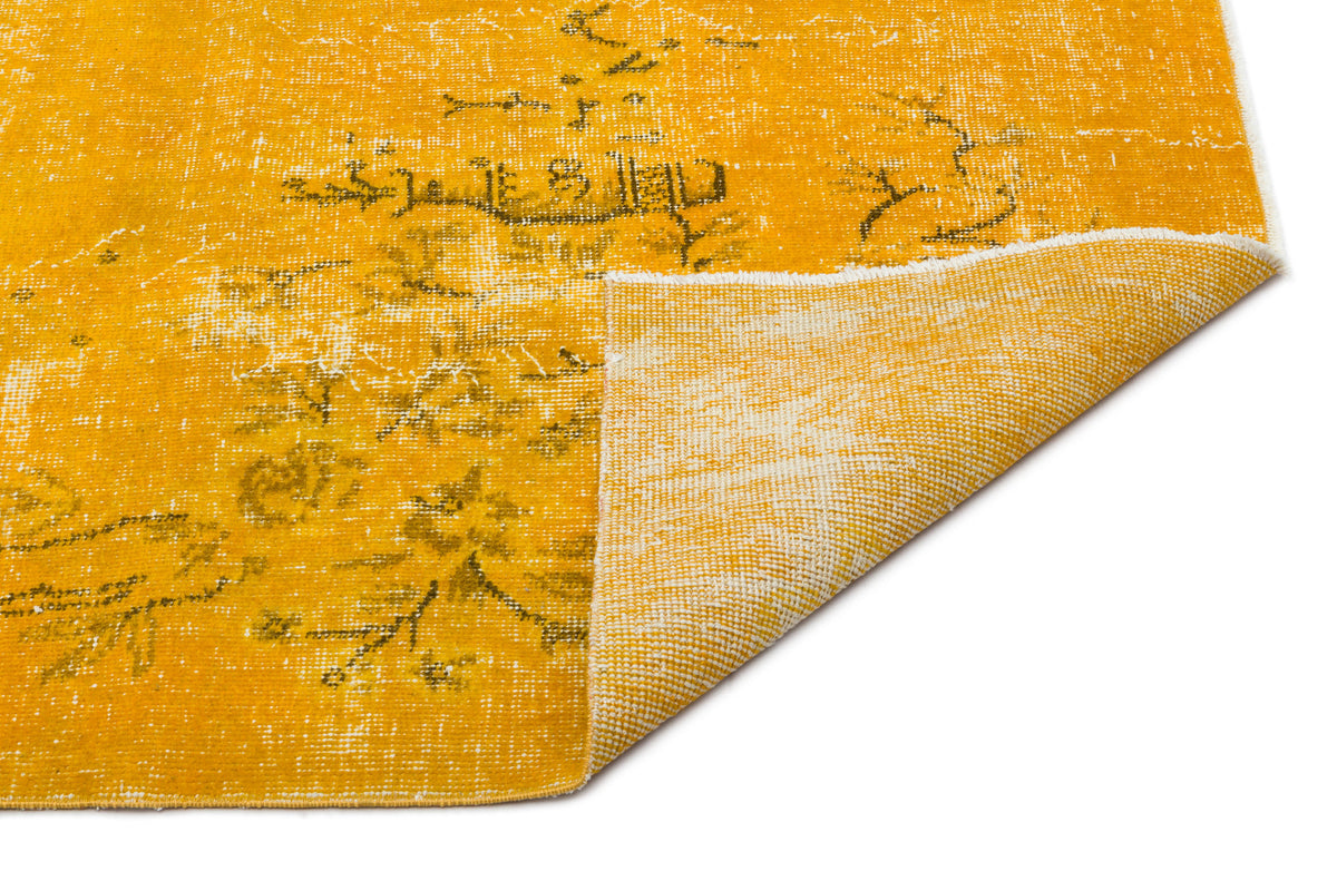 Tirena Sarı ve Beyaz Soyut Desenli El Dokuma Halı 195x317 cm – detay görünümü