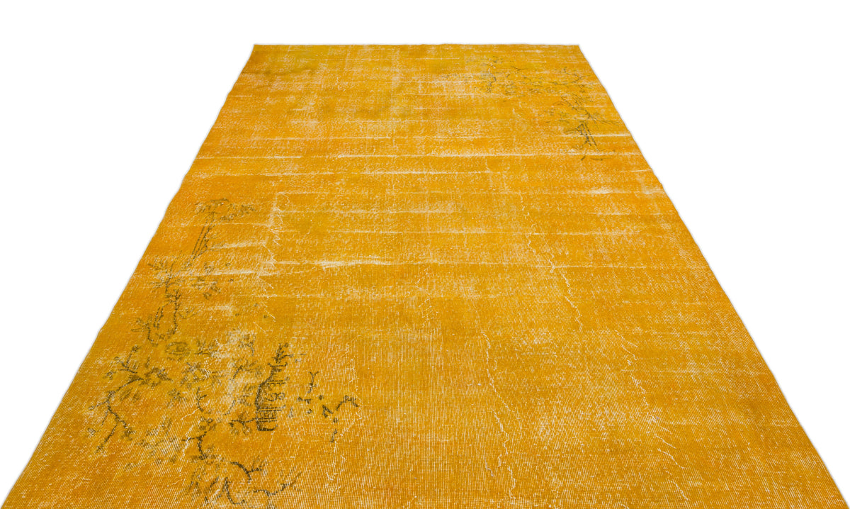 Tirena Sarı ve Beyaz Soyut Desenli El Dokuma Halı 195x317 cm – detay görünümü