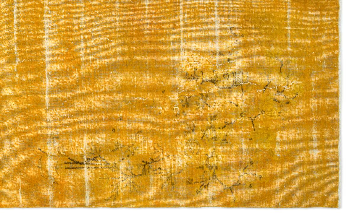 Tirena Sarı ve Beyaz Soyut Desenli El Dokuma Halı 195x317 cm – detay görünümü