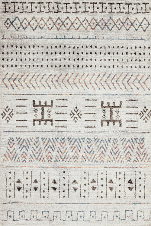 Gri Etnik Modern Etnik Desenli Halı  | Makinada Yıkanabilir | Hav Toz Vermez | Leke Tutmayan | Kaymaz Taban | Dijital Makine Baskı | Salon Yolluk Mutfak Halısı