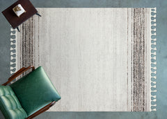 Gri Etnik Modern Etnik Desenli Halı  | Makinada Yıkanabilir | Hav Toz Vermez | Leke Tutmayan | Kaymaz Taban | Dijital Makine Baskı | Salon Yolluk Mutfak Halısı