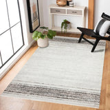 Light Grey Black Modern Living Room Rug Abstract - Polyester