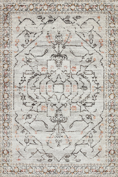 Gri Etnik Modern Etnik Desenli Halı  | Makinada Yıkanabilir | Hav Toz Vermez | Leke Tutmayan | Kaymaz Taban | Dijital Makine Baskı | Salon Yolluk Mutfak Halısı