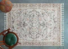 Gri Etnik Modern Etnik Desenli Halı  | Makinada Yıkanabilir | Hav Toz Vermez | Leke Tutmayan | Kaymaz Taban | Dijital Makine Baskı | Salon Yolluk Mutfak Halısı