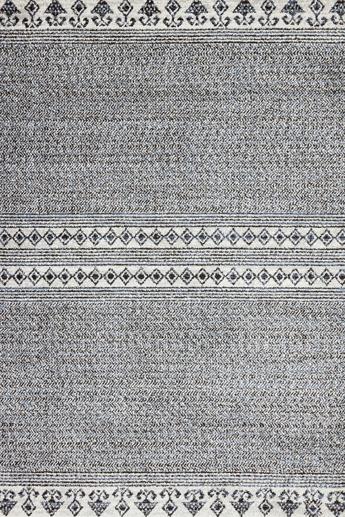 Mavi Etnik Modern Etnik Desenli Halı  | Makinada Yıkanabilir | Hav Toz Vermez | Leke Tutmayan | Kaymaz Taban | Dijital Makine Baskı | Salon Yolluk Mutfak Halısı