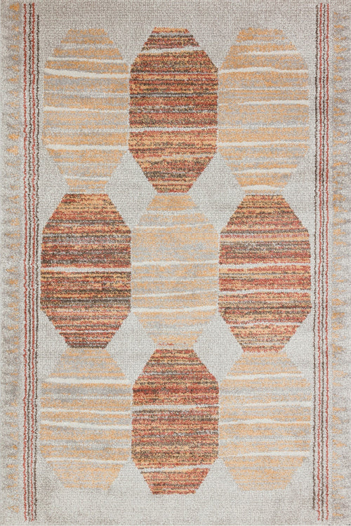 Sarı Geometrik Modern Etnik Desenli Halı  | Makinada Yıkanabilir | Hav Toz Vermez | Leke Tutmayan | Kaymaz Taban | Dijital Makine Baskı | Salon Yolluk Mutfak Halısı