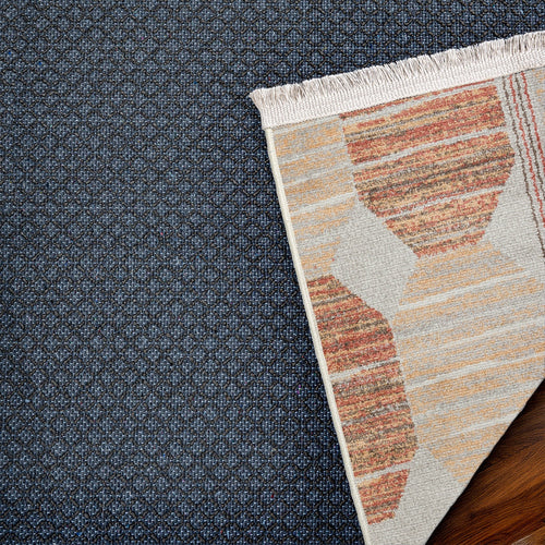 Sarı Geometrik Modern Etnik Desenli Halı  | Makinada Yıkanabilir | Hav Toz Vermez | Leke Tutmayan | Kaymaz Taban | Dijital Makine Baskı | Salon Yolluk Mutfak Halısı