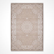 Bej Göbekli Akrilik Makine Halısı