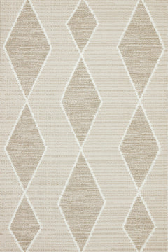 Krem Geometrik Modern Etnik Desenli Halı  | Makinada Yıkanabilir | Hav Toz Vermez | Leke Tutmayan | Kaymaz Taban | Dijital Makine Baskı | Salon Yolluk Mutfak Halısı